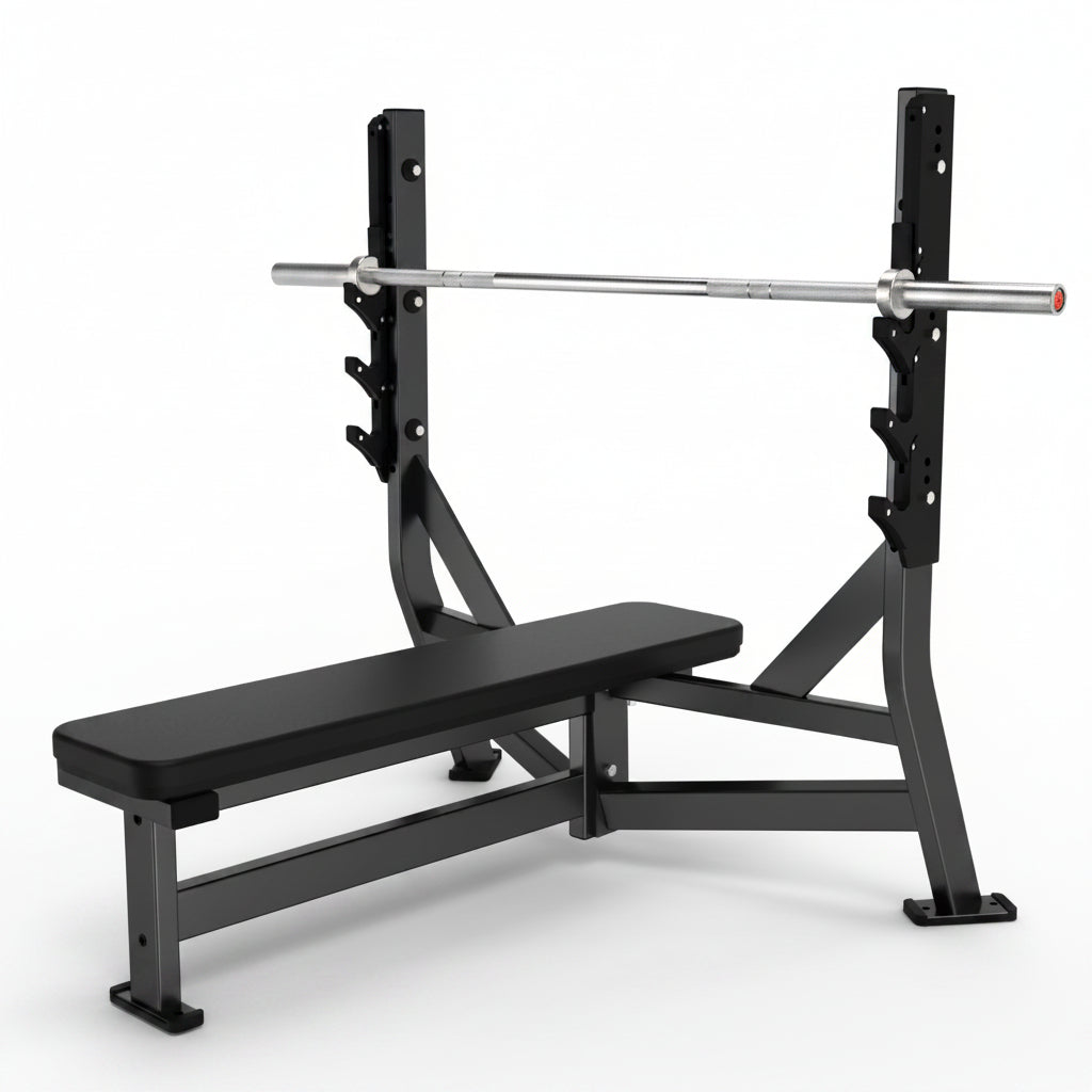 MOV-3012 (SM-3012) BANCO PECHO PLANO OLIMPICO (OLYMPIC FLAT BENCH) HAMMER FORCE PRO MOVIFIT