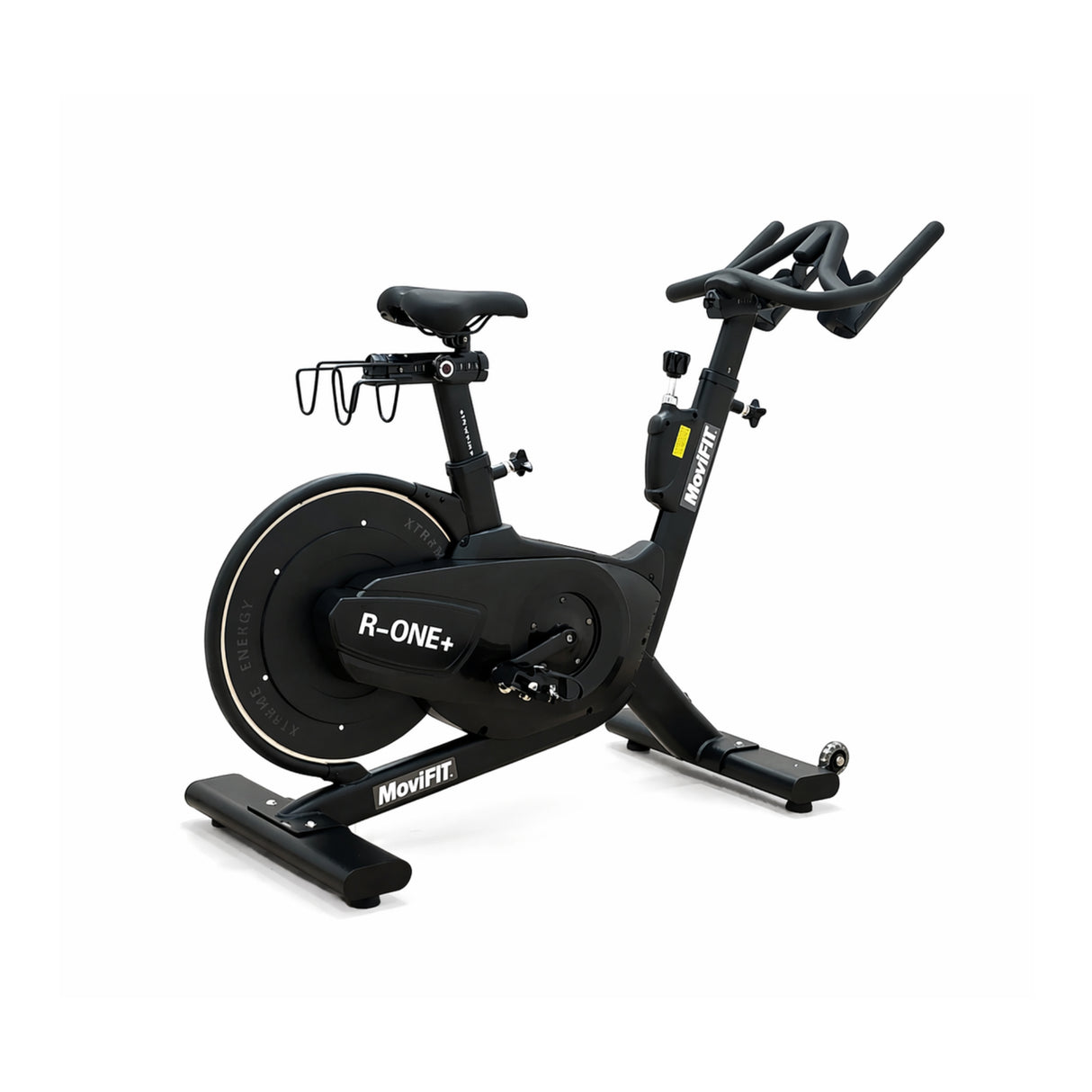 MOVIFIT® R-ONE+ Black Edition Premium Bicicleta Estática Tipo Spinning Profesional Sin Consola