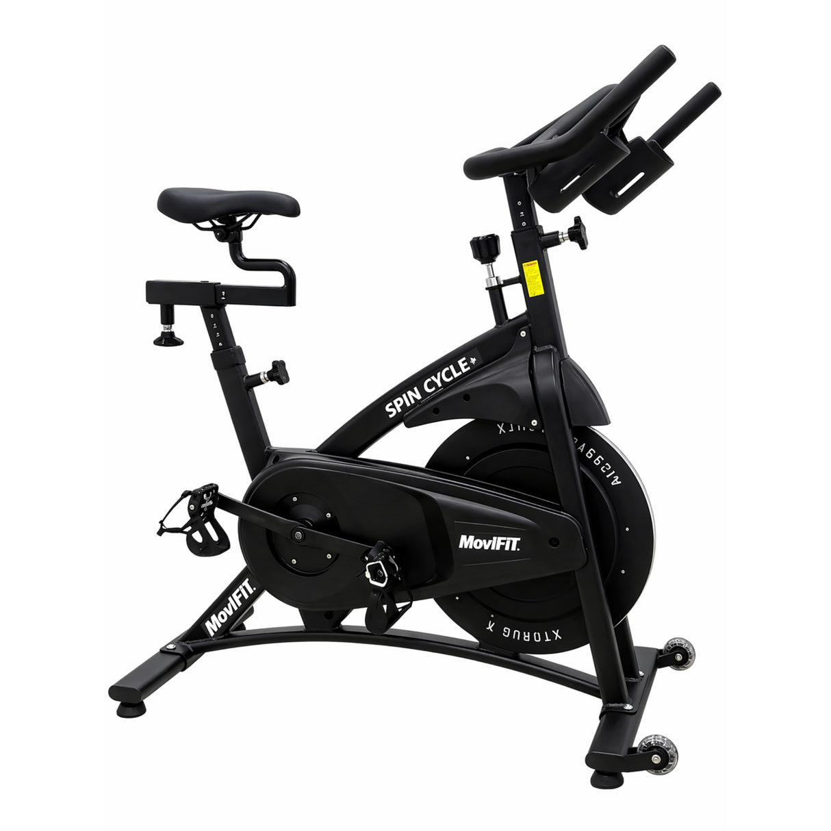 Bicicleta de Spinning Profesional SPIN CYCLE+ Black Edition Con Resistencia Magnética Uso Comercial Sin Consola