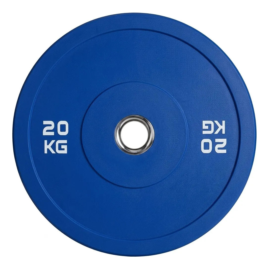 Disco Bumper Olimpico Azul En Caucho 20kg