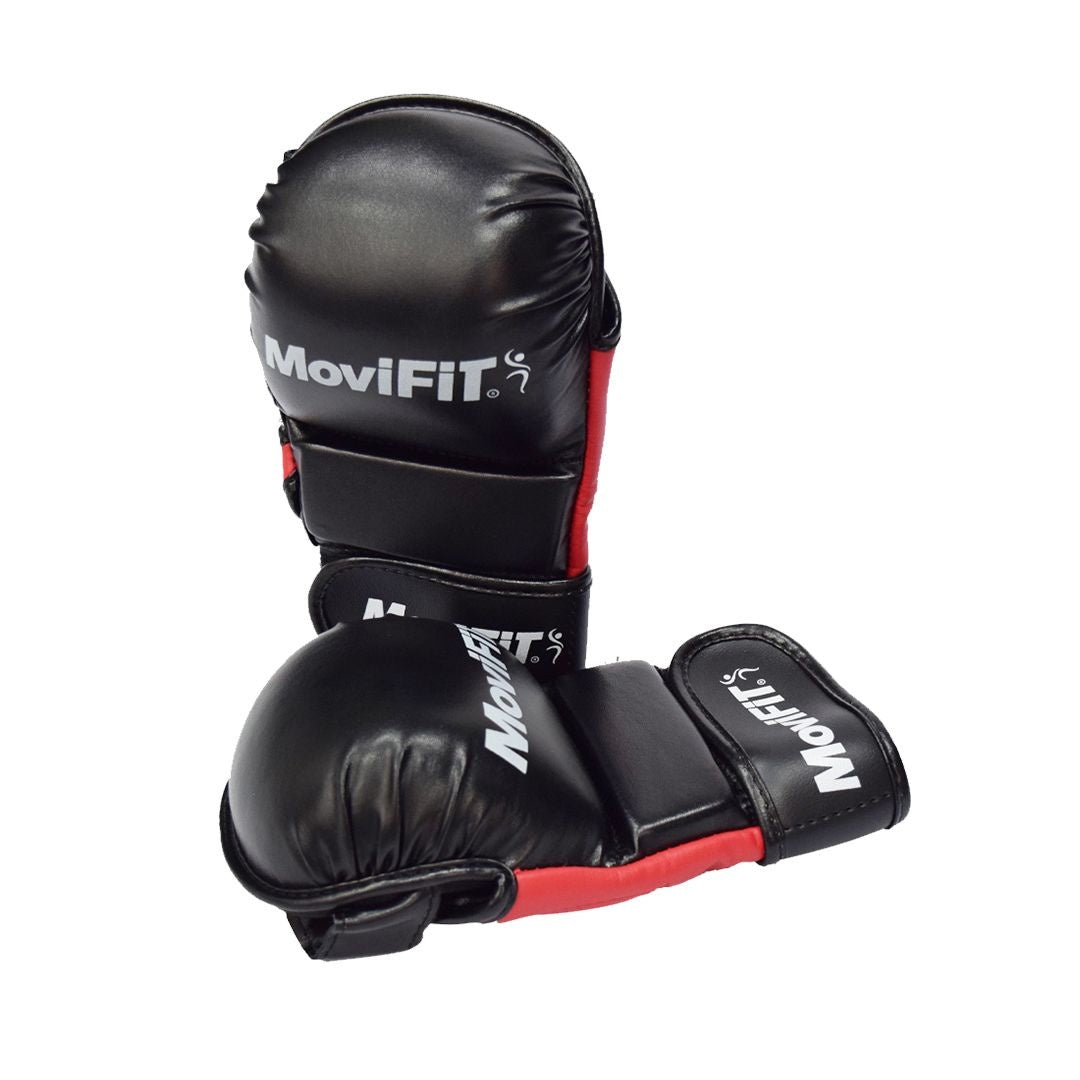 Guante de MMA Híbrido Amateur Negro Rojo 1 FabriFit Colombia Gimnasios Colombia