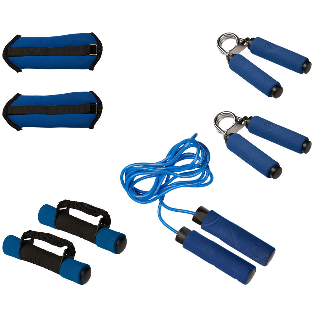 Kit Aerobico con Pesas y Lazo 5 FabriFit Colombia Gimnasios Colombia