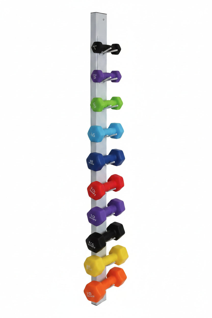 Soporte de pared para 10 mancuernas de vinilo-neopreno, CanDo, 10-0575