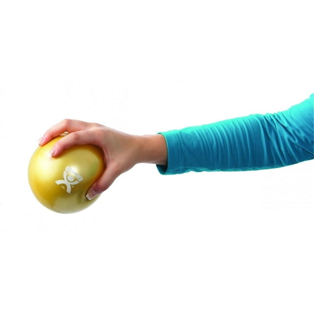 Pelota con peso incorporado 1 kg, diámetro12,7cm, Amarillo, CanDo.