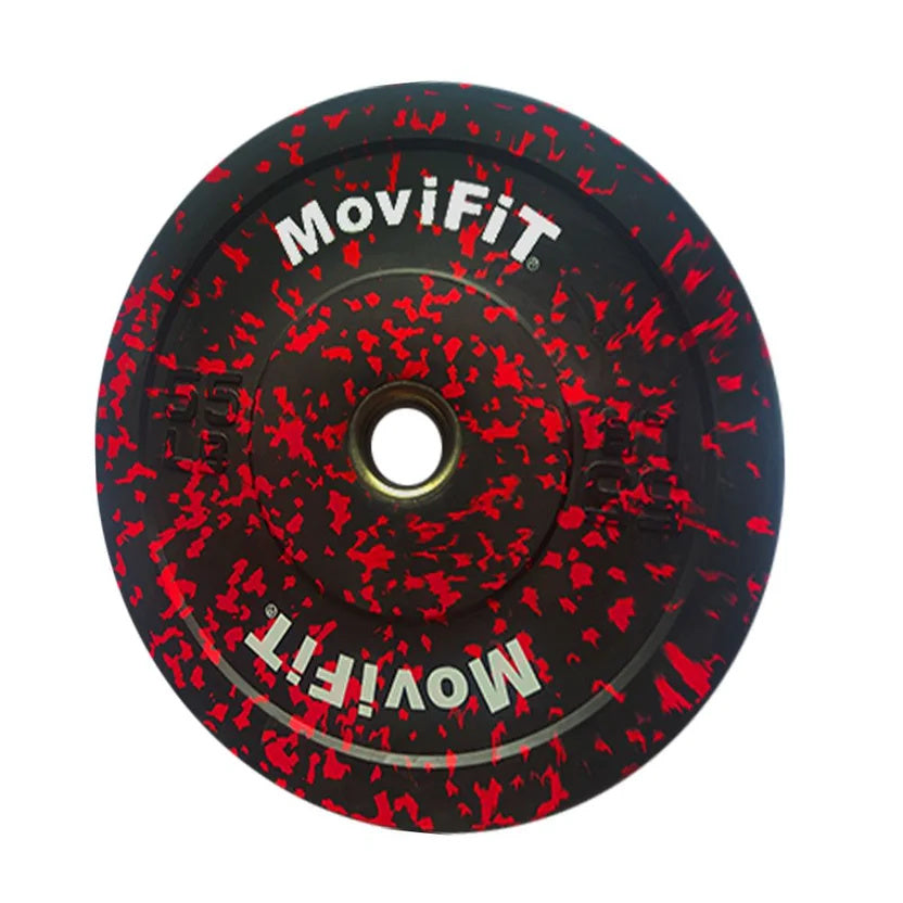 Disco Bumper Olimpico En Caucho Colorfull De 55 Lbs