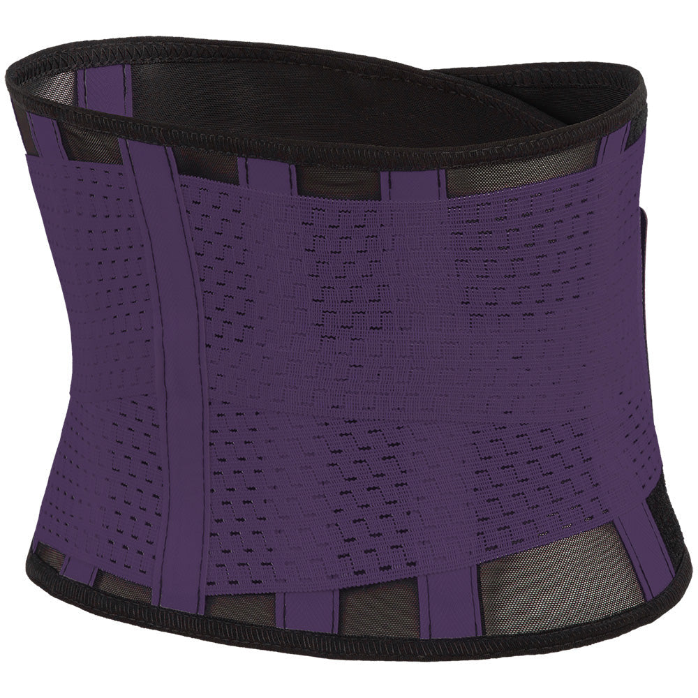 Cinturón Abdominal Doble Ajuste Negro Morado