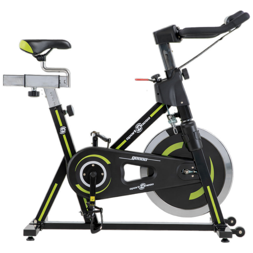 Bicicleta Spinning Genoa Negro Verde