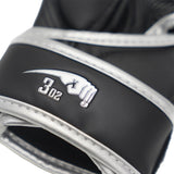 Guantes MMA 30z Medio Dedo Negro Plata
