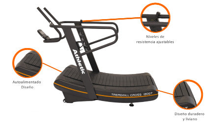 1300T TROTADORA CURVA ATHLETIC PROFESSIONAL CROSS TREADMILL