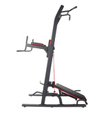 MS-530 SOPORTE MULTIEJERCICIOS PARA DOMINADAS, FONDOS, ABDOMEN AÉREO Y BANCO ABDOMINAL MOVIFIT