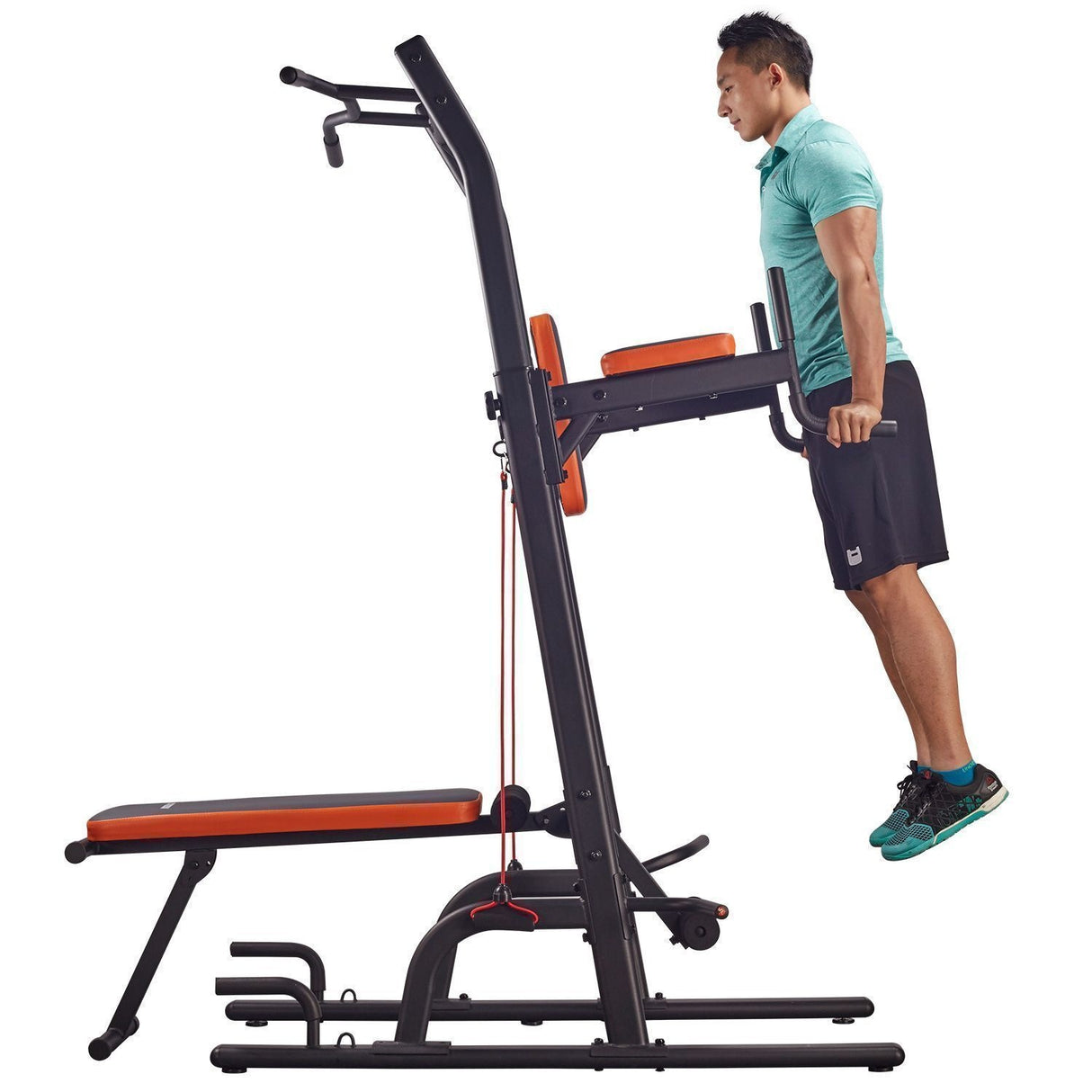 MS-530 SOPORTE MULTIEJERCICIOS PARA DOMINADAS, FONDOS, ABDOMEN AÉREO Y BANCO ABDOMINAL MOVIFIT