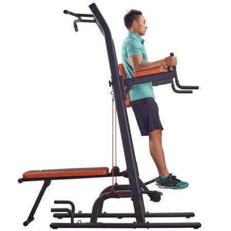 MS-530 SOPORTE MULTIEJERCICIOS PARA DOMINADAS, FONDOS, ABDOMEN AÉREO Y BANCO ABDOMINAL MOVIFIT