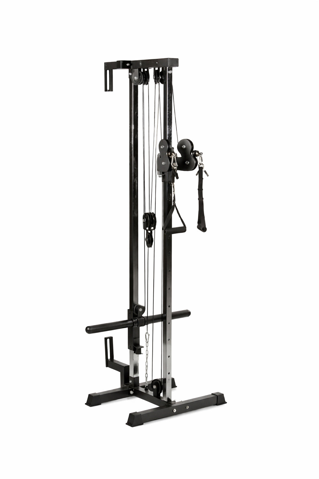 POLEA AJUSTABLE PARA PARED OK1196 CON CARGA DE DISCOS (NO INCLUIDOS).