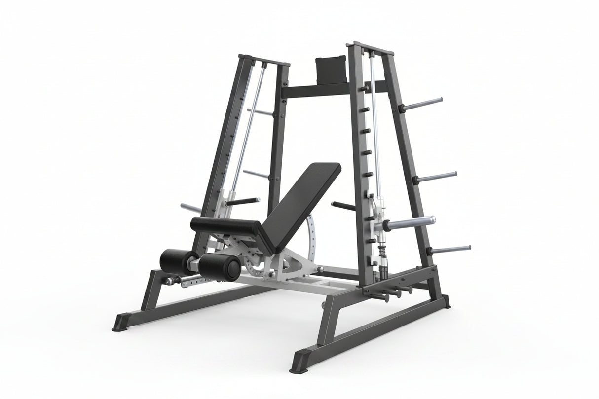 MOV-D602 (D602) POWER SMITH MACHINE DUAL SYSTEM CARGA CON DISCOS MOVIFIT (COLOR NEGRO)