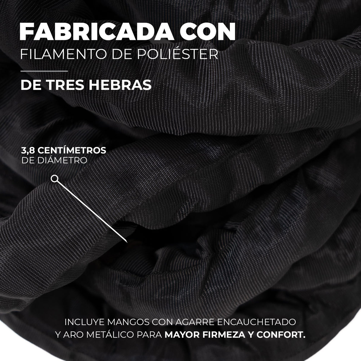 Cuerda Batida Recubierta en Nylon x 10 M OK1952