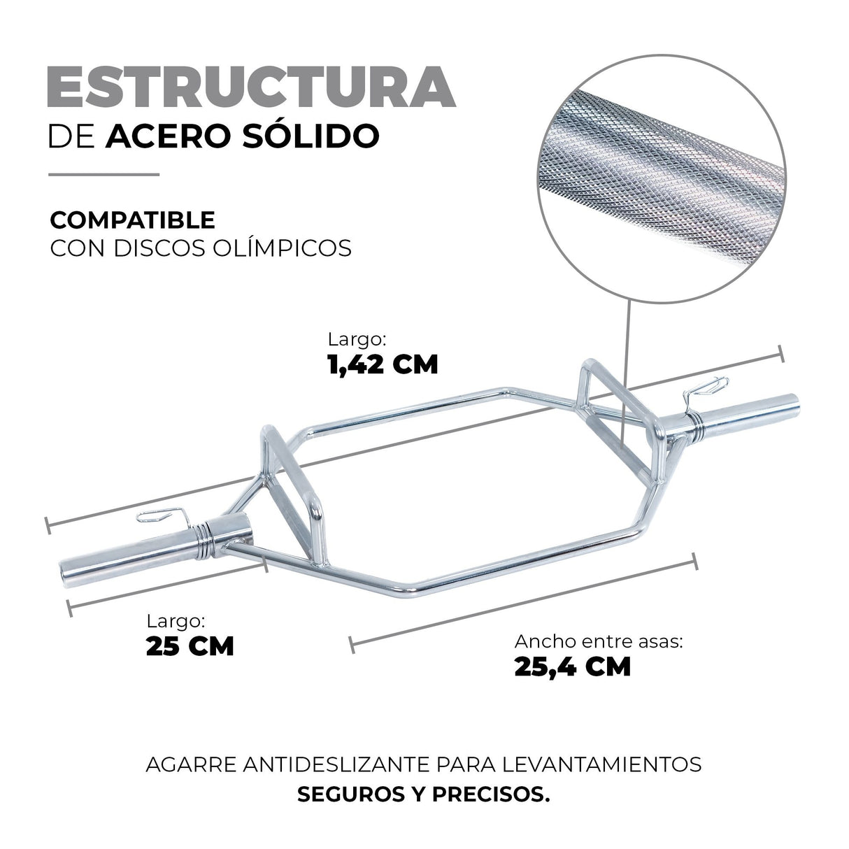 Barra Hexagonal 142cm OK6082