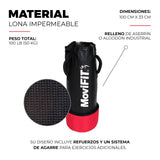 SACO DE BOXEO PROFESIONAL CON AGARRADERA MMA NEGRO/ROJO