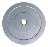 Disco Bumper Olimpico Gris En Caucho 5kg