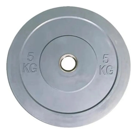 Disco Bumper Olimpico Gris En Caucho 5kg