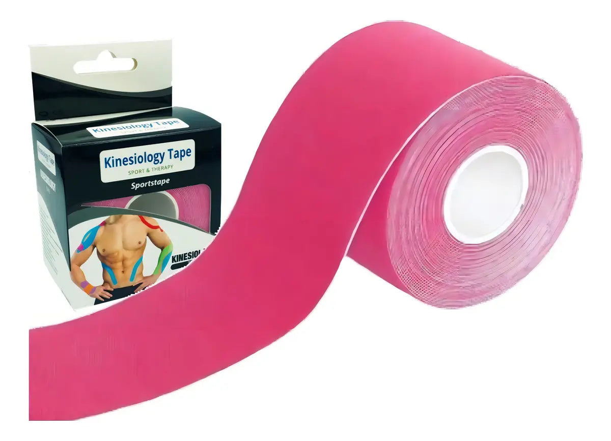 Cintas Kinesiologicas Vendaje Neuromuscular Kinesio Tape Color Rosa chicle