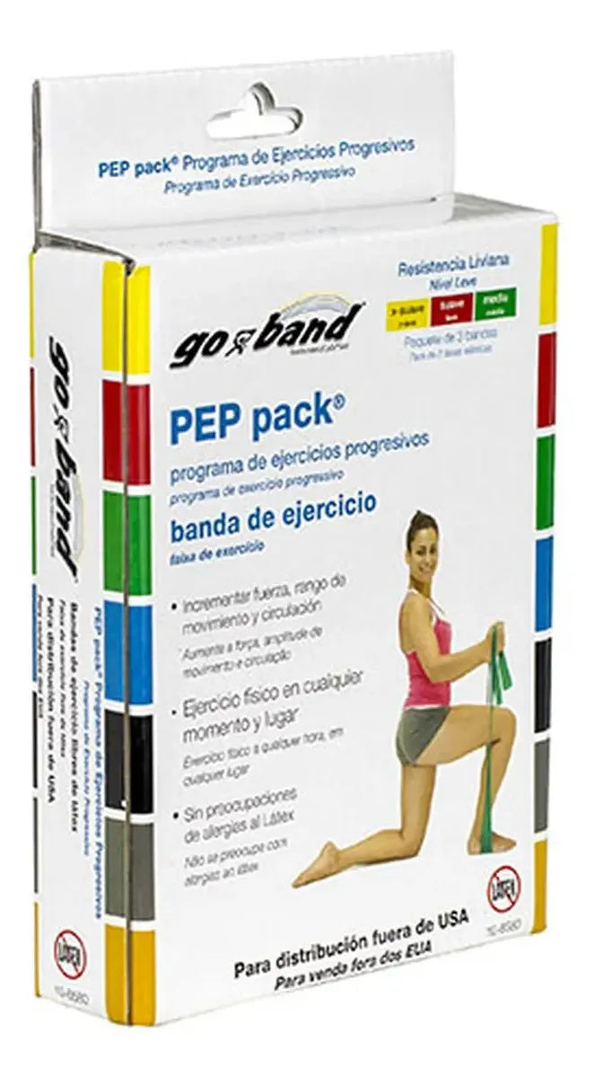 Paquete De 3 Bandas Elásticas Largo 1.5m Go-band® Sin Látex
