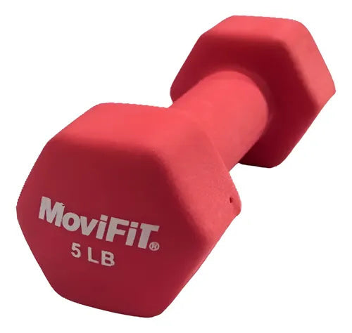 Mancuerna Hexagonal Recubierta En Neopreno Movifit 5 Lb