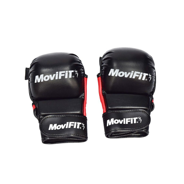 Guante de MMA Híbrido Amateur Negro Rojo 2 FabriFit Colombia Gimnasios Colombia
