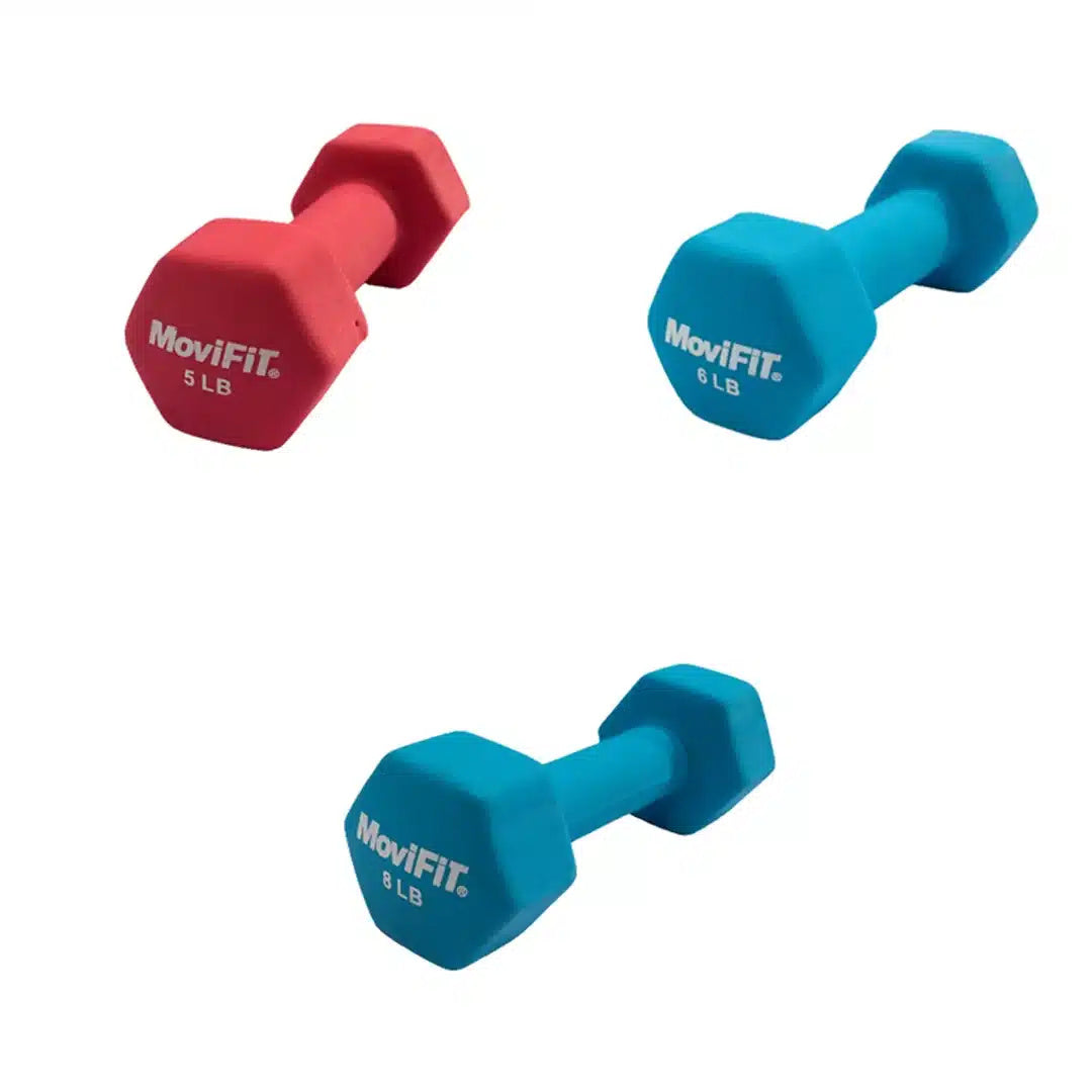 Mancuerna Hexagonal Recubierta En Neopreno Movifit 5 Lb