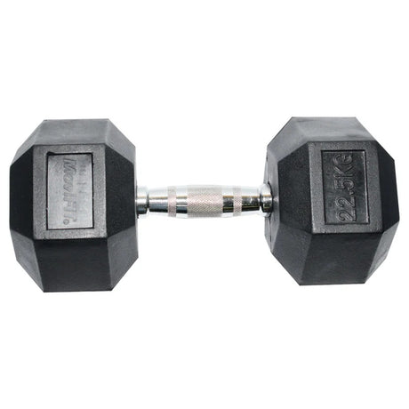 Mancuerna Hexagonal de Caucho de 25 kg 3 FabriFit Colombia Gimnasios Colombia
