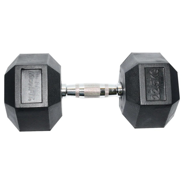 Mancuerna Hexagonal de Caucho de 25 kg 3 FabriFit Colombia Gimnasios Colombia
