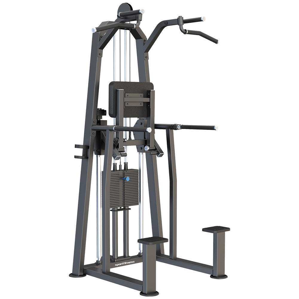Maquina de Dominadas y Fondos Asistidos Selectorizada Profesional 1 FabriFit Colombia Gimnasios Colombia
