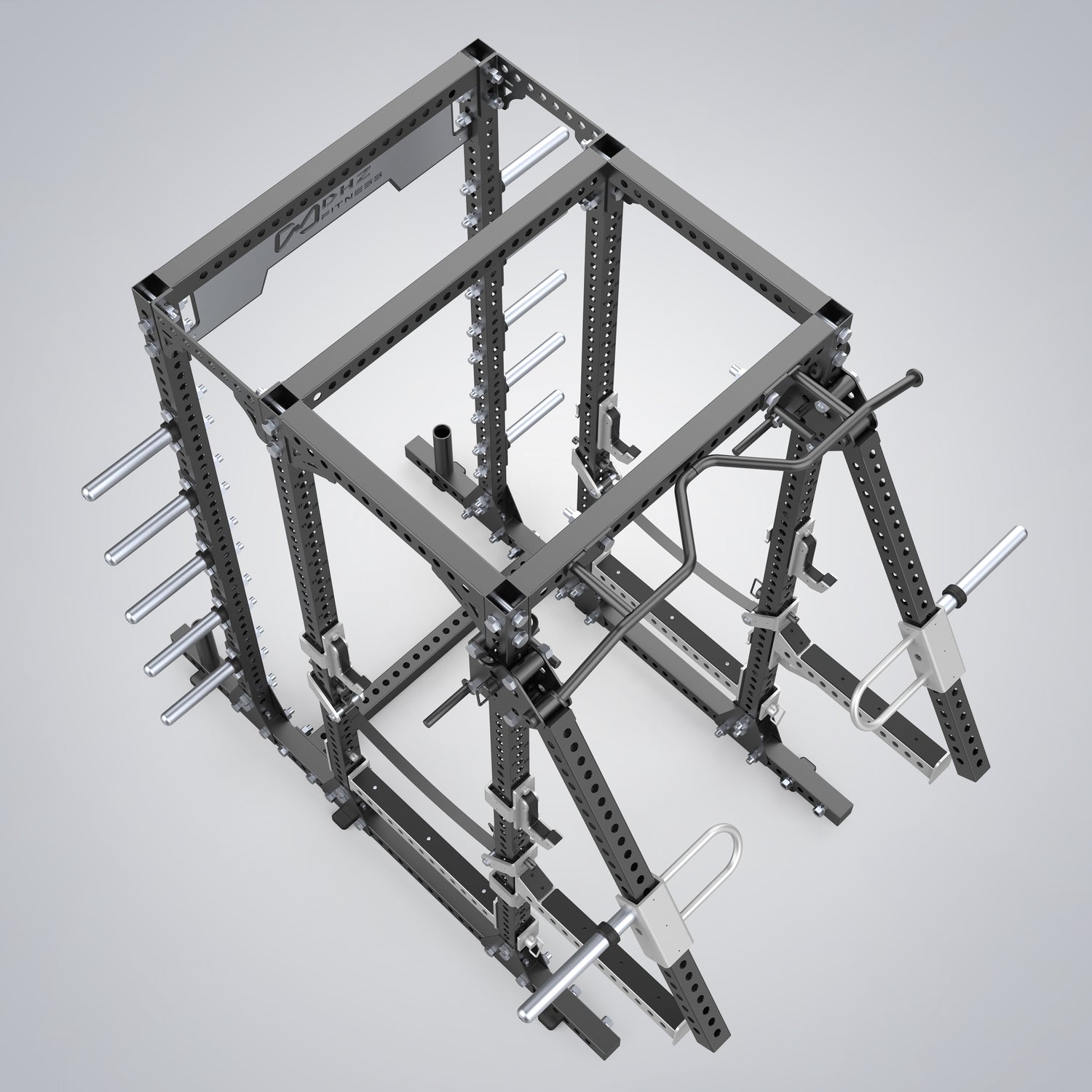 Power Rack Jaula de Potencia con Brazos de Palanca E6212B DHZ Fitness 3 FABRIFIT COLOMBIA GIMNASIOS COLOMBIA
