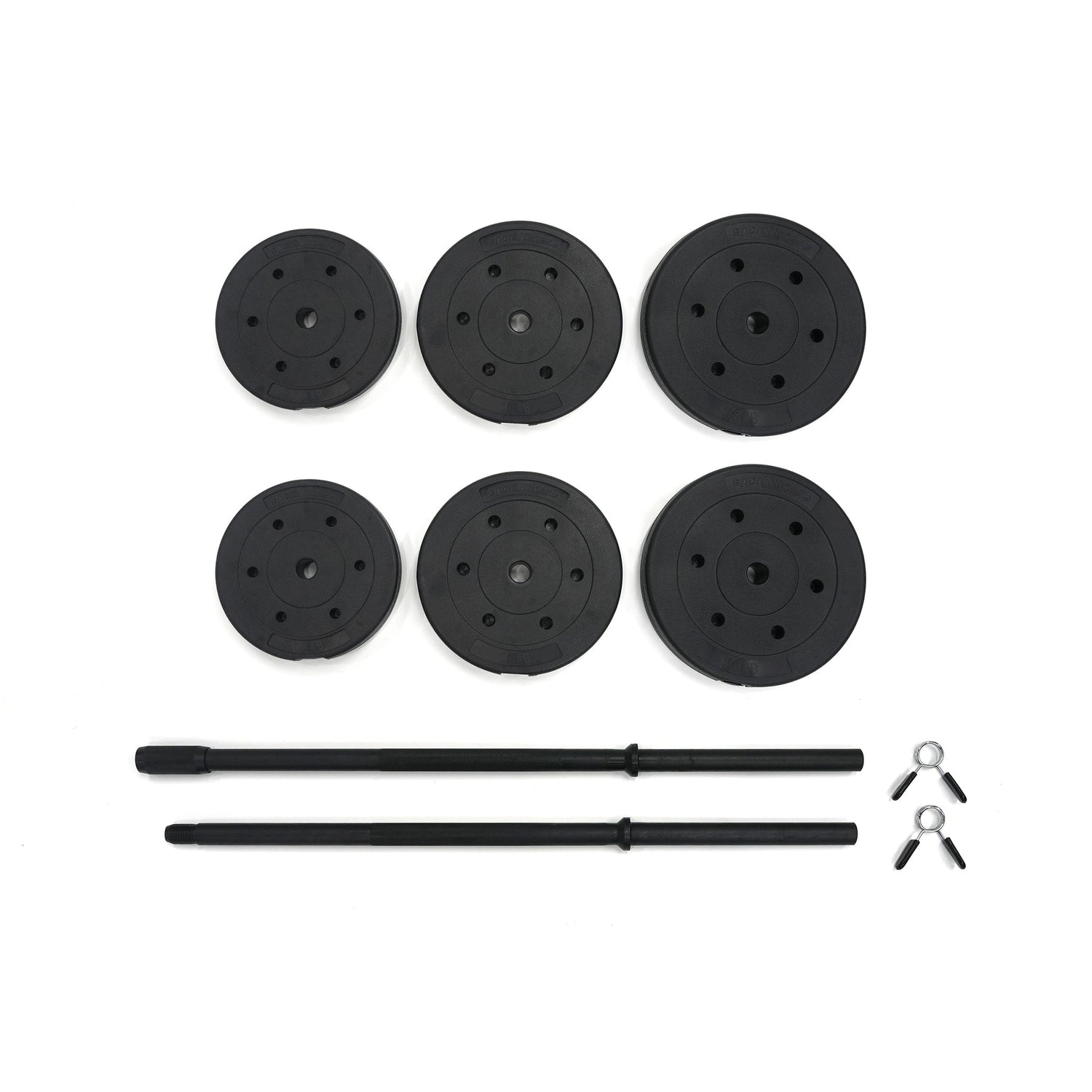 Set De Barra y Pesas De Cemento 100LB 2 FabriFit Colombia Gimnasios Colombia
