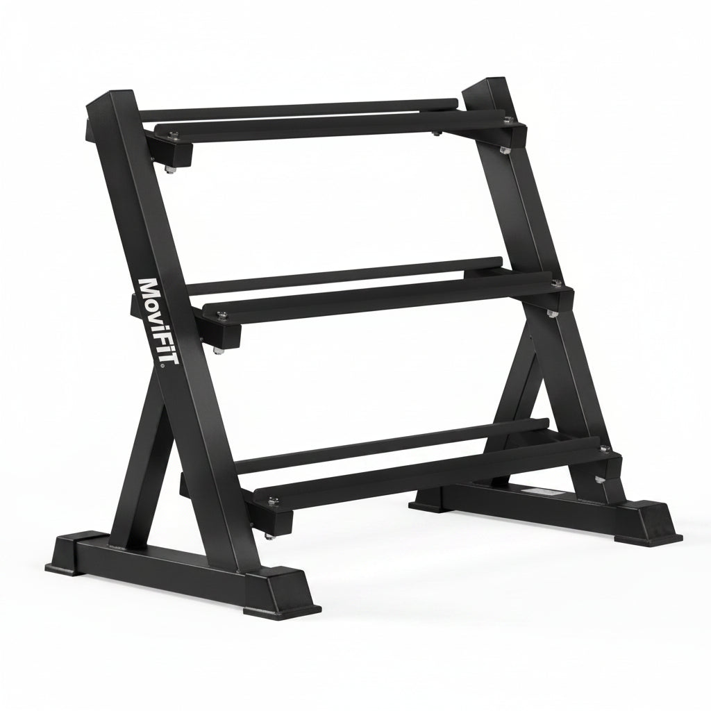 Soporte Rack para Mancuernas de 3 Niveles MoviFit 1 FabriFit Colombia Gimnasios Colombia
