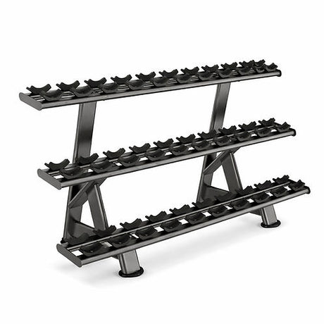Soporte para 15 Pares de Mancuernas de 3 Niveles MOV 749 Linea Evost II 1 FABRIFIT COLOMBIA GIMNASIOS COLOMBIA
