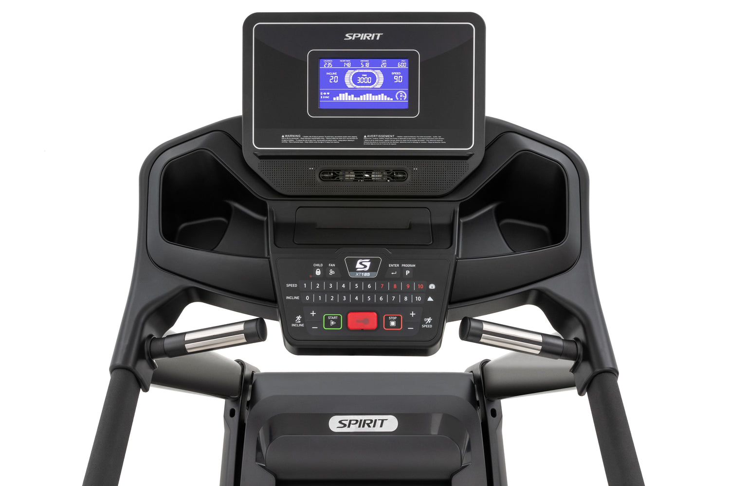 Trotadora Con Pasamanos De Apoyo Extendidos Spirit Fitness XT185 4 FabriFit Colombia Gimnasios Colombia
