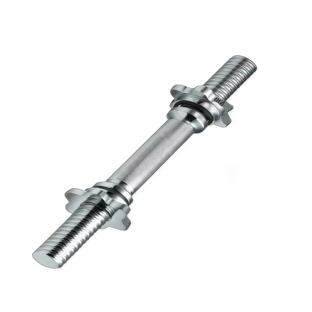 Producto: Barra estándar para mancuerna 35 cm MD42022  Material: Acero macizo  Longitud: 35 cm  Compatibilidad: Discos estándar de 1 pulgada  Sistema de cierre: Seguros roscados  Uso: Ejercicios de fuerza, tonificación y musculación