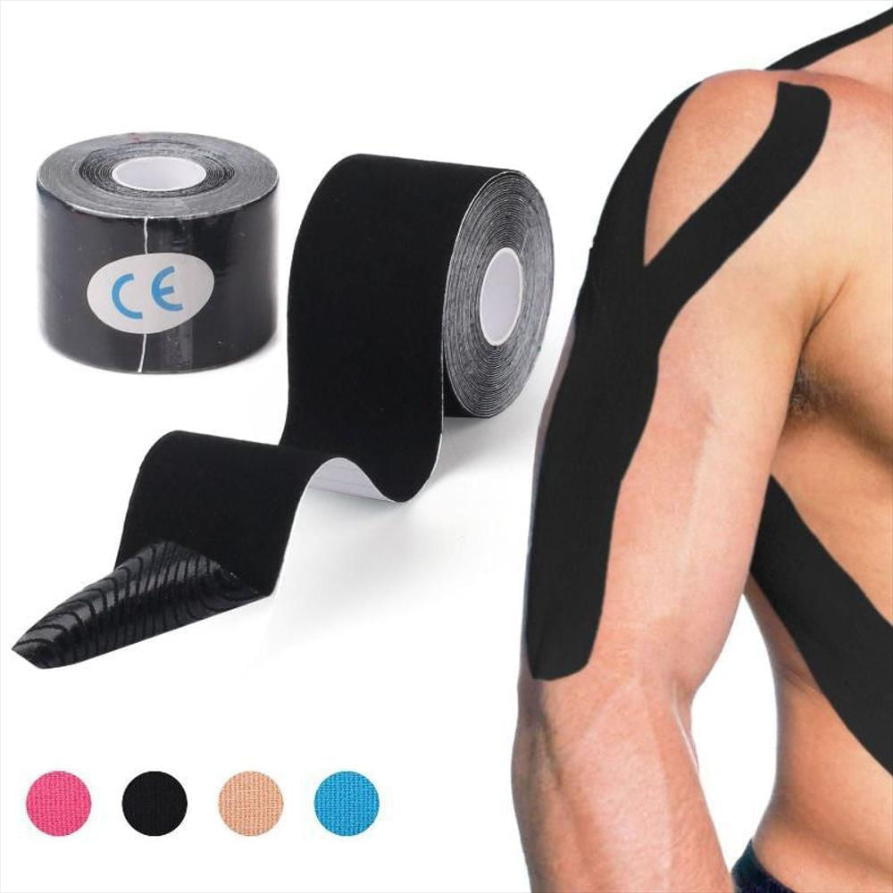 cintas kinesiologicas vendaje neuromuscular kinesio tape color negro