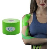 Cintas Kinesiologicas Vendaje Neuromuscular Kinesio Tape Color Verde limón