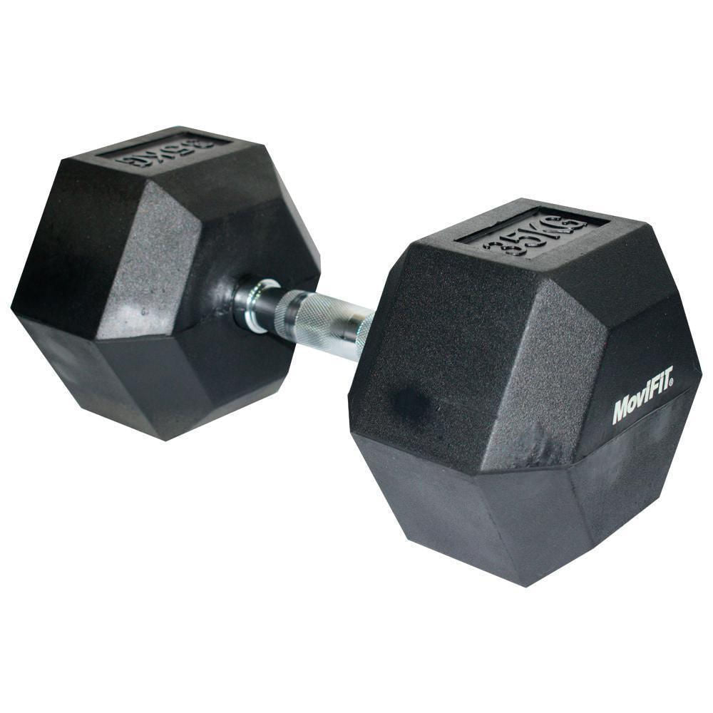 Mancuerna Hexagonal Encauchetada MoviFit 2.5 a 50 kg