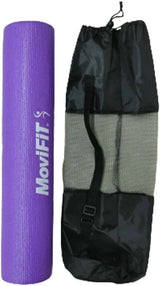 Colchoneta Tapete De Yoga/Pilates/Gimnasia De 173 Cm Con Estuche Color Morado - Movifit