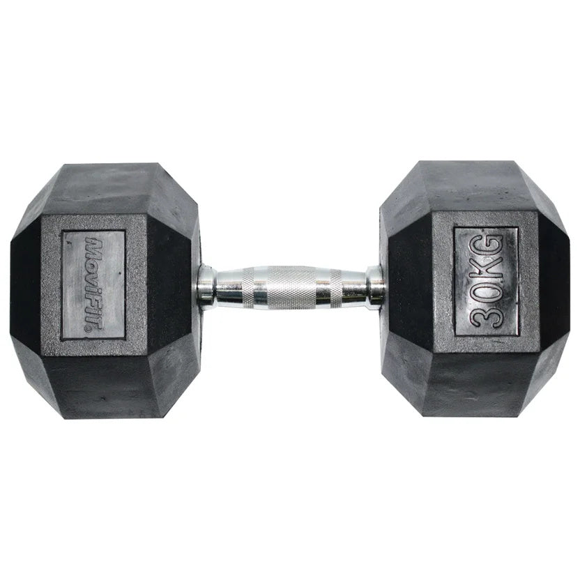 Mancuerna Hexagonal Encauchetada MoviFit 2.5 a 50 kg